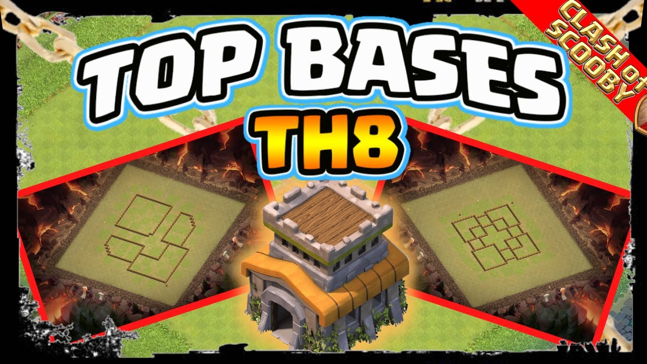 {#2} TOP 6 BASES HDV 8, RUSH ET GDC | LES MEILLEURES BASES TH8 | Clash of Clans FR 🇫🇷
