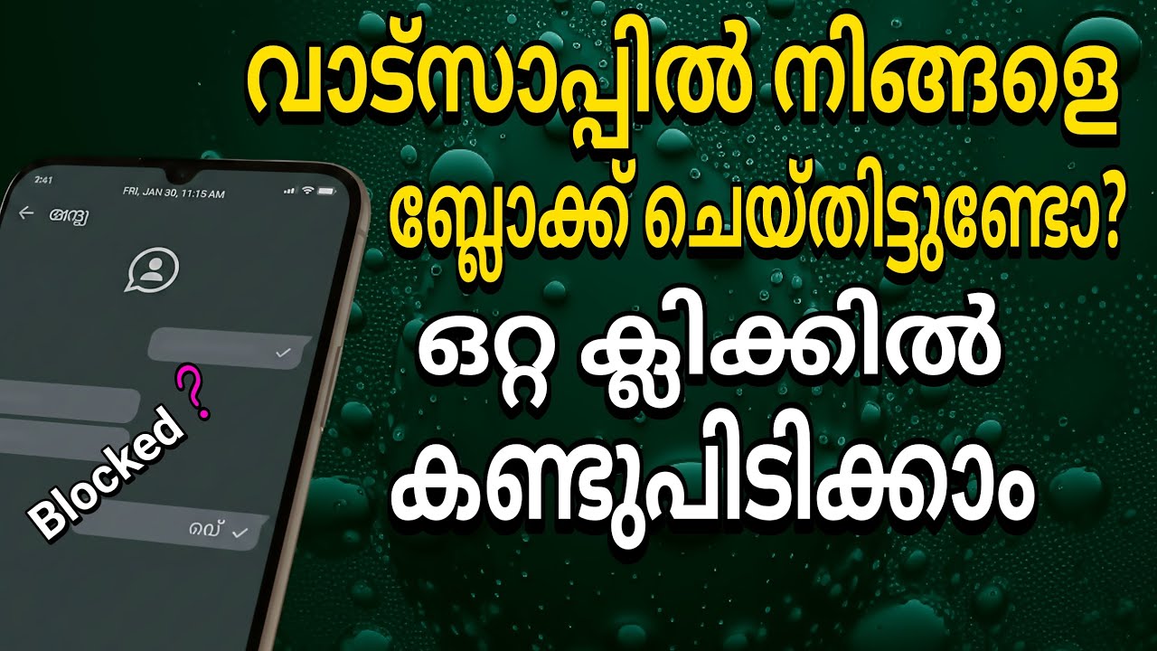 വാട്സാപ്പിൽ നിങ്ങളെ ബ്ലോക്ക് ചെയ്തവരെ കണ്ടെത്താം | Find out who blocked you on WhatsApp
