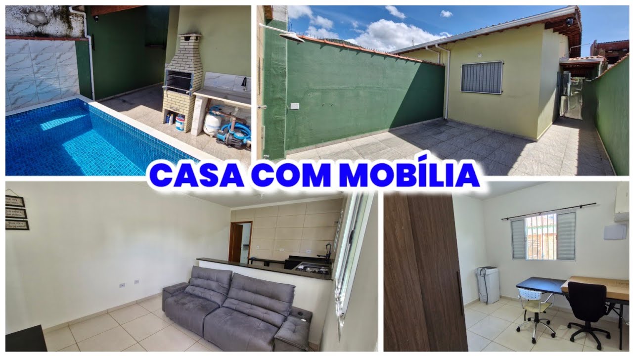 Casa com Mobília e piscina venda Itanhaém praia 