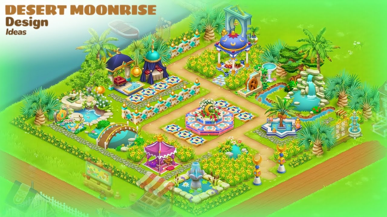 Desert Moonrise design ideas in Hay Day #hayday 