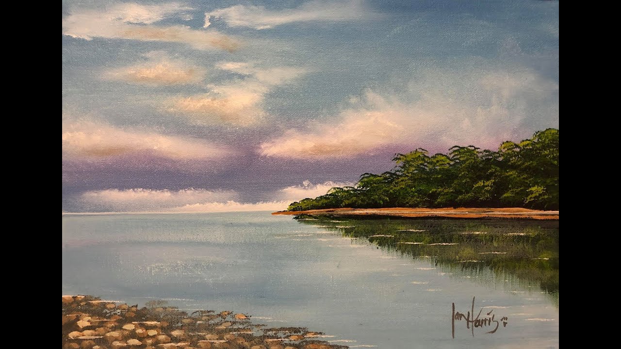 #289 How to paint a realistic lake scene