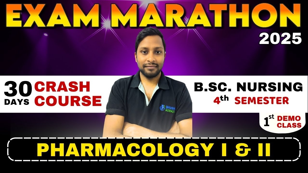 Pharamcology 1 and 2 crash course | bsc nursing 4th sem pharmacology imp question I bhushan science