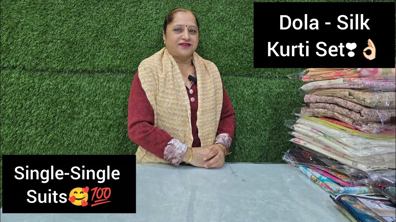 Single-Single Kurti Sets💯❣️, Selected Dola Silk Dyeable Kurtiyan✌🏻🫶🏻,9728405735📞
