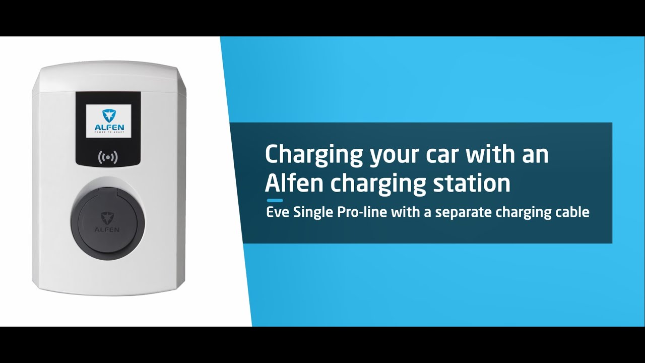 How to use an Alfen charging station: type Eve Single Pro-line - seperate charging cable