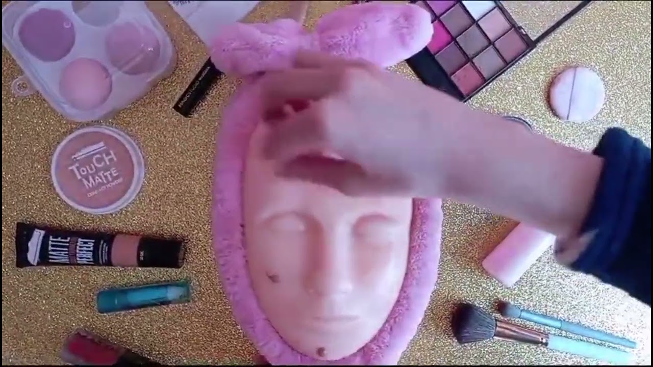 #ASMR Skincare and Makeup on mannequin
