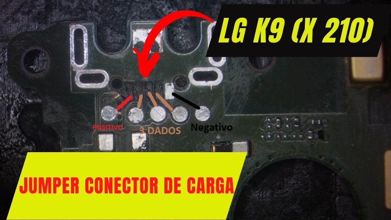 LG K9  (X 210) – NÃO CARREGA | Jumper no Conector de Carga | Reconstrução das trilhas