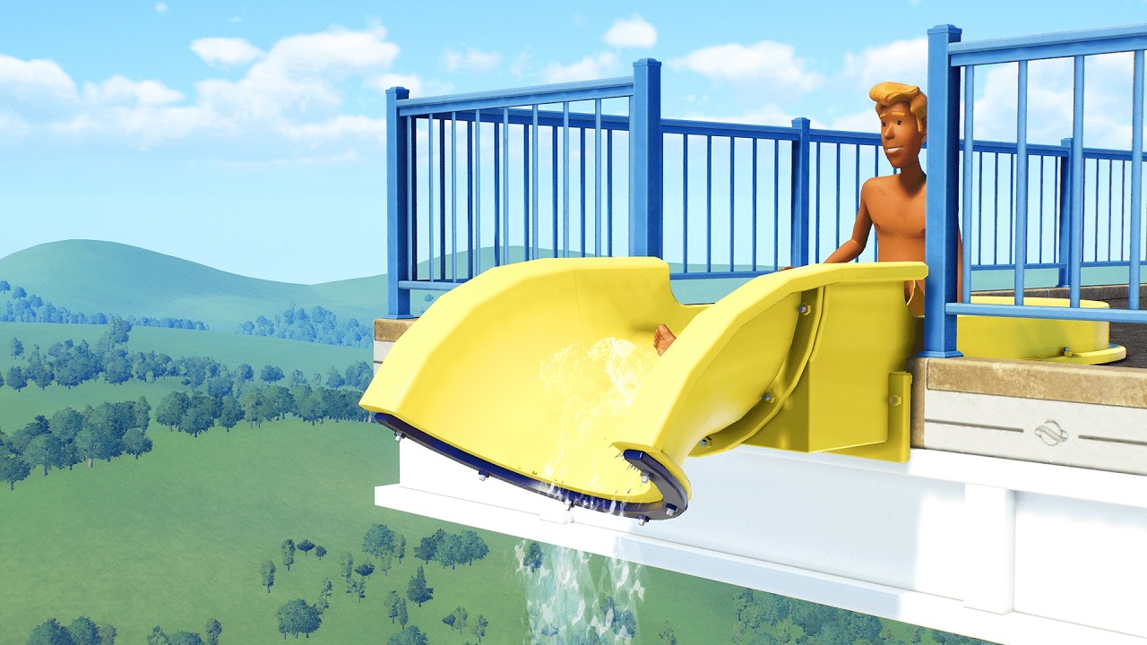 The Shortest Water Slides Ever &ndash; Planet Coaster 2