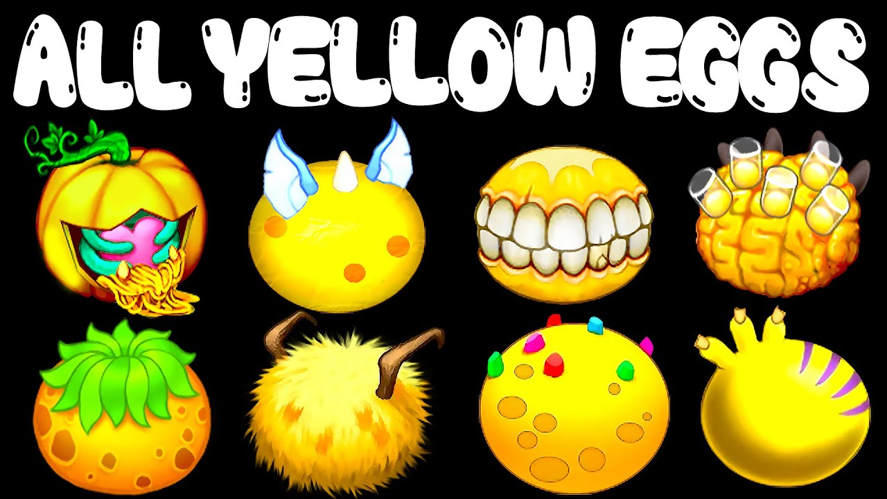 All YELLOW Eggs | My Singing Monsters | MonsterBox in Incredibox