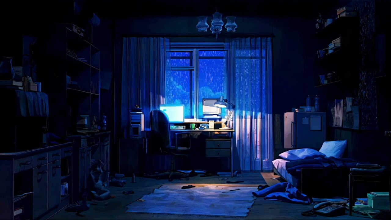 3:30AM 💙 Rain Sounds 🌧️  | Cozy Room Ambience