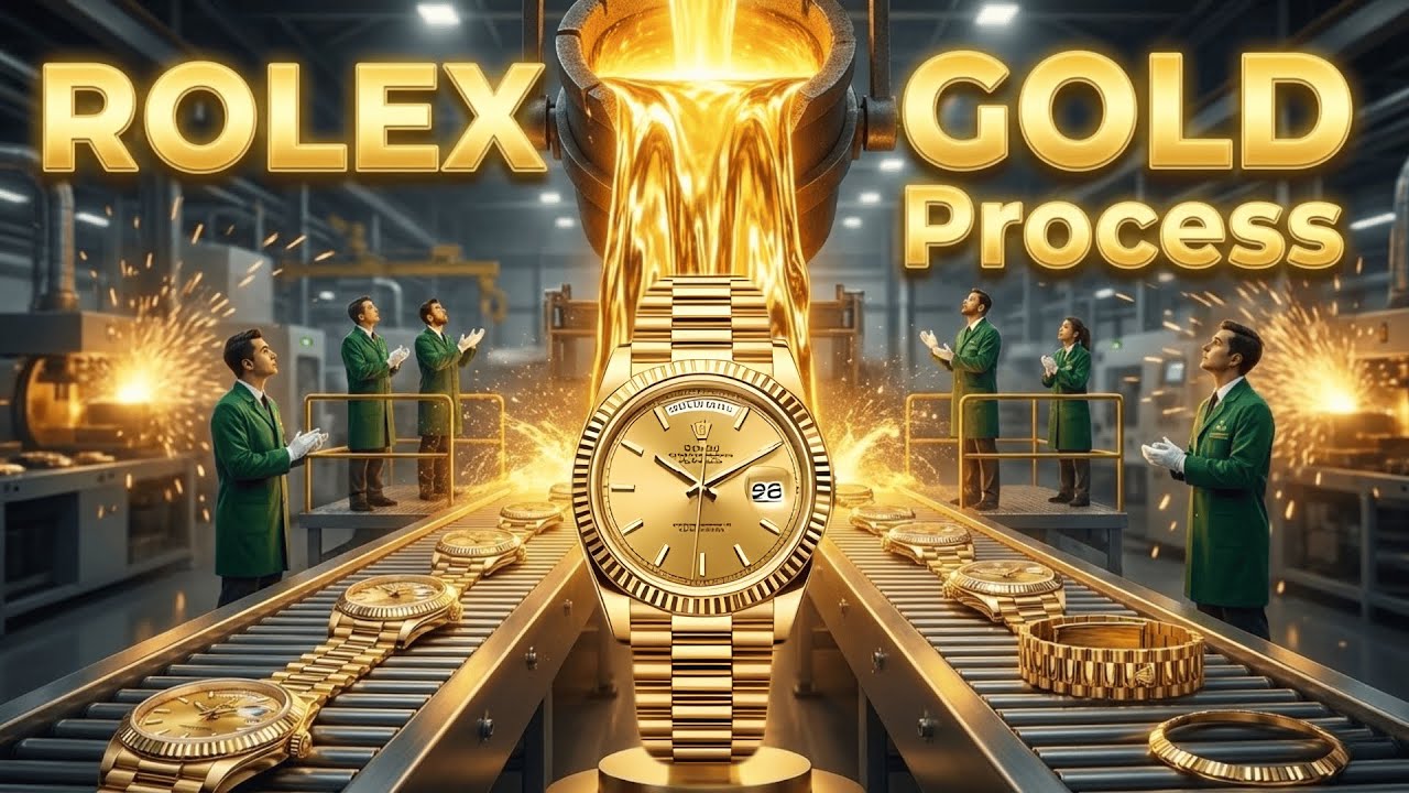Inside the Rolex Gold Factory: From Solid Gold Bar to Luxury Timepiece  (Full Process)