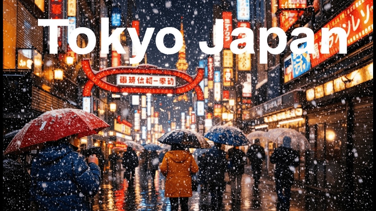 Snowfall Tokyo Japan Walk Around 2026