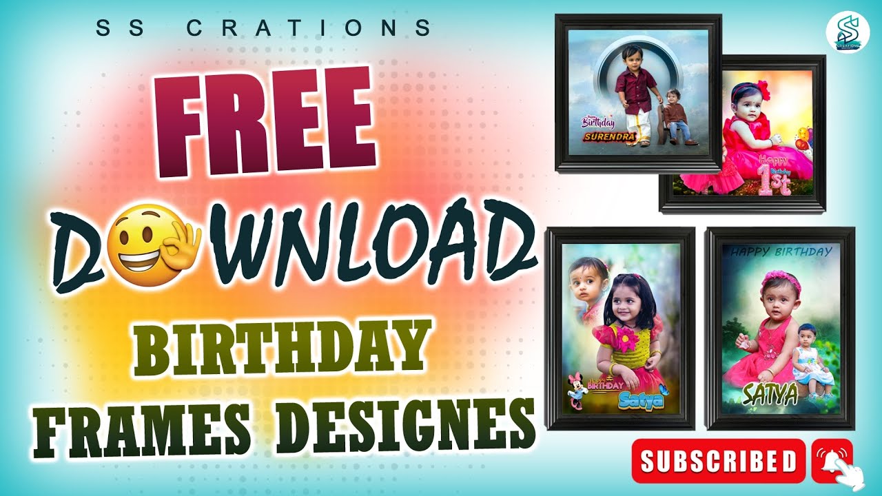 Free PSD Birthday photo frames