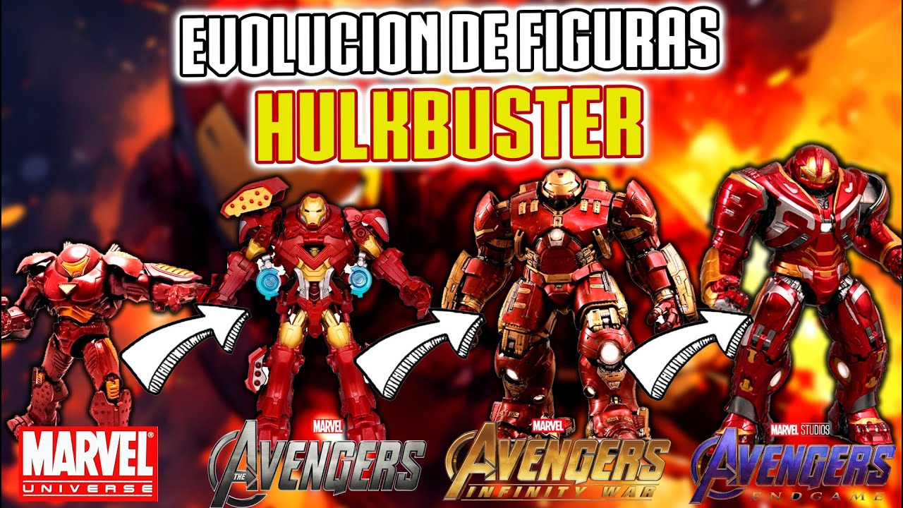 EVOLUCION DE FIGURAS (HULKBUSTER) EN 10 AÑOS #ucm #tonystark #hallofarmor # armorwars #marvellegends