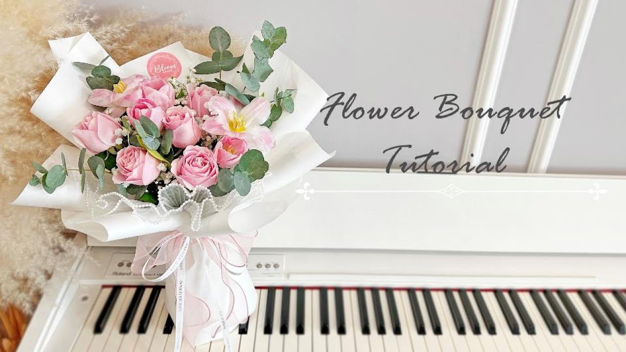 How to Wrap a Flower Bouquet || Flower Bouquet Tying & Wrapping Techniques & Ideas | 螺旋花腳手綁花束 | 花束包装
