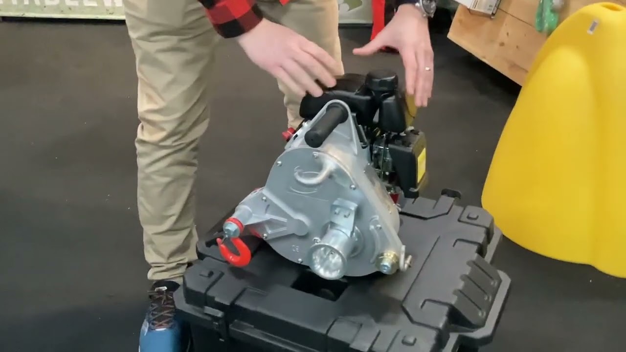 PORTABLE WINCH PCW5000 Treuil de tirage HONDA GXH50 avec élingue ronde #treuil #portablewinch