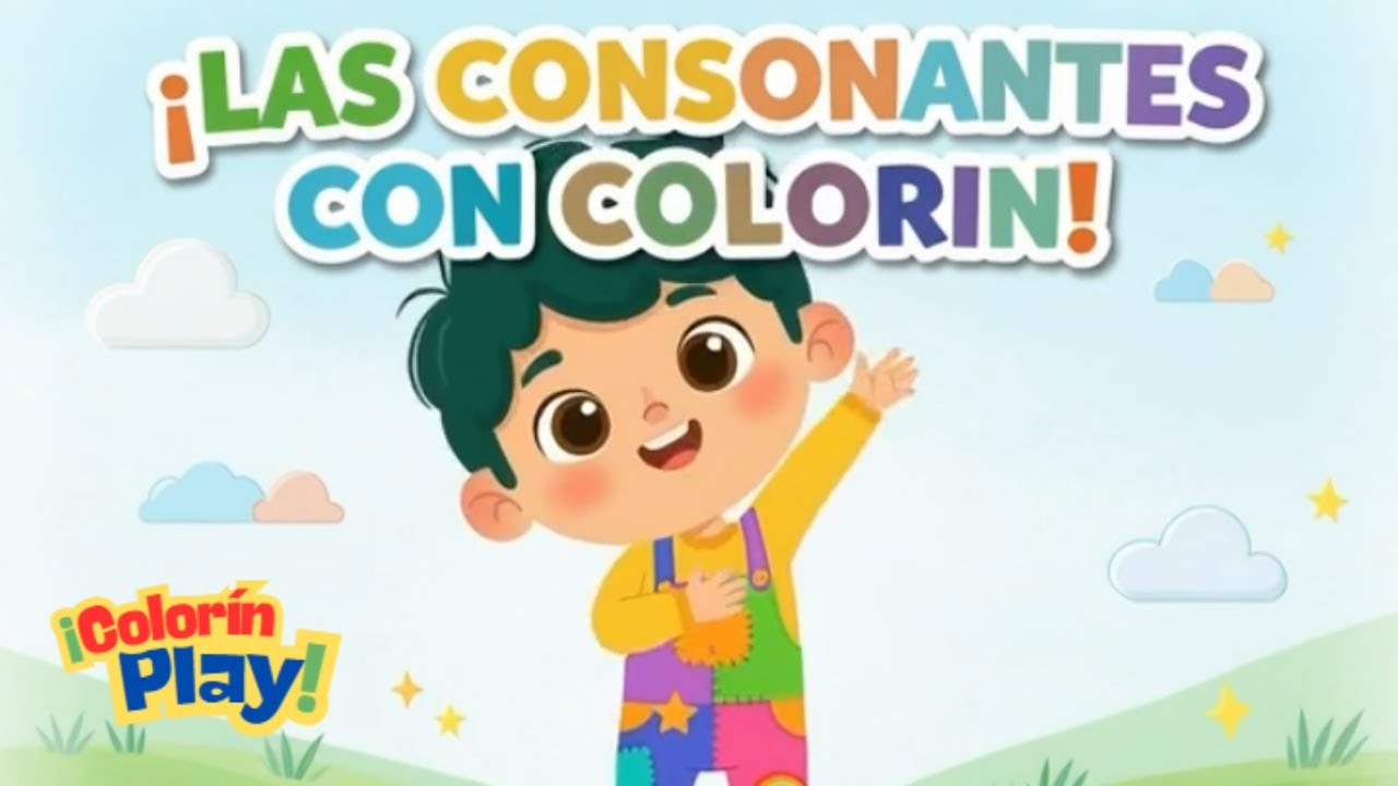 🌈 Las consonantes cantan conmigo | M P L S T D |Canción infantil educativa | Colorín Play