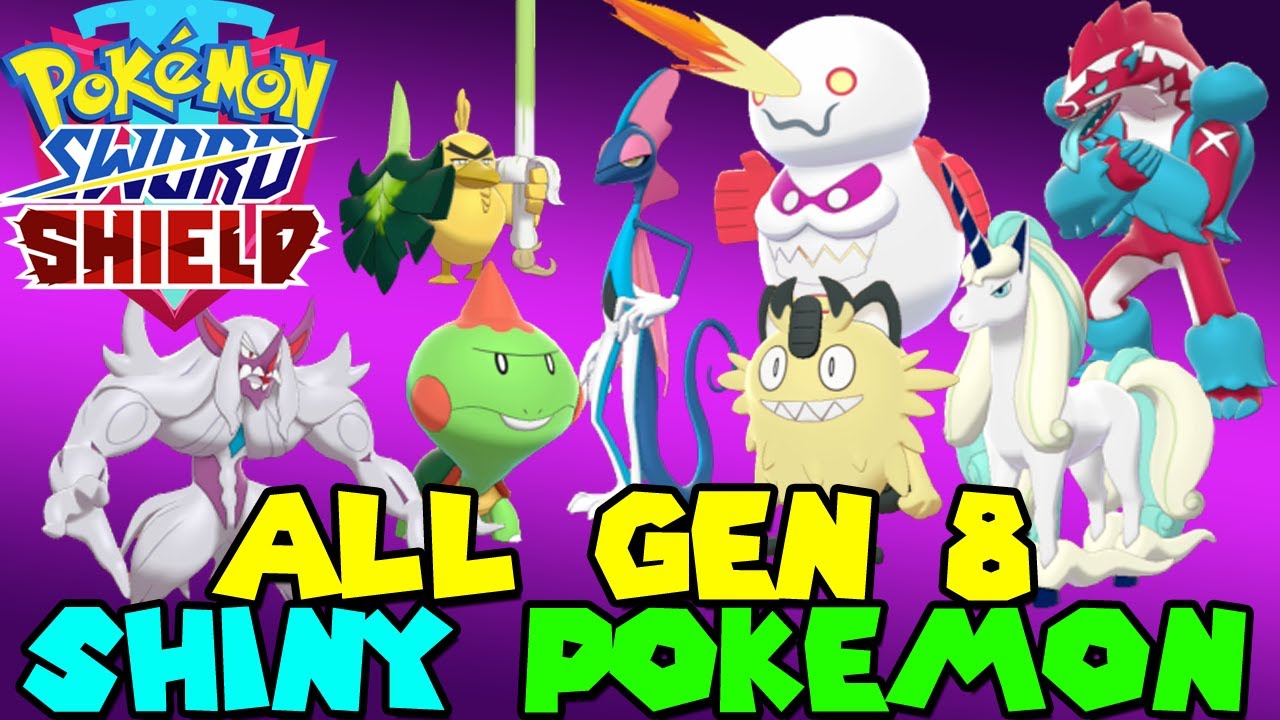 ALL GEN 8 SHINY POKEMON in Pokemon Sword & Shield