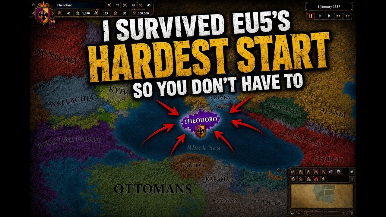 I Survived EU5&rsquo;s HARDEST START So You Don&rsquo;t Have To (Theodoro)