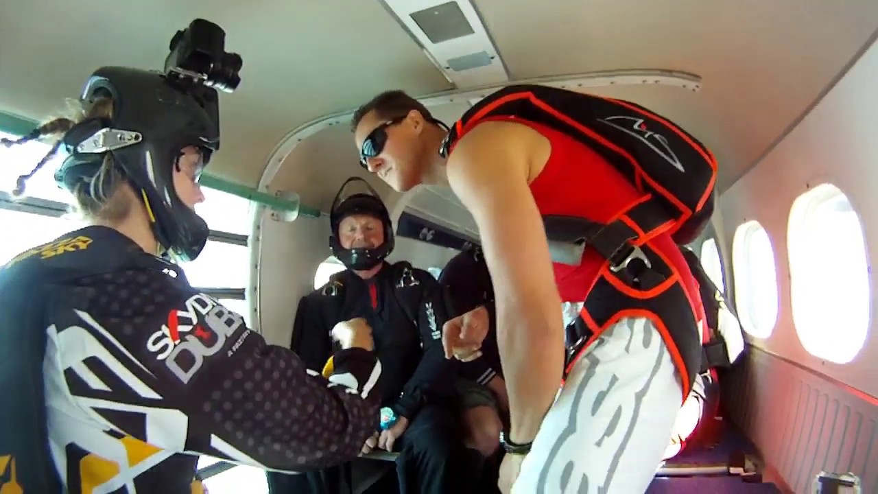 Michael Schumacher and me jumpin' out of planes