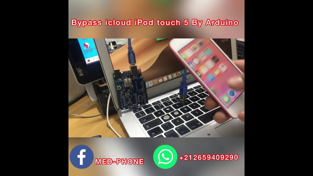 IPod touch 5 icloud Bypass full With Arduino