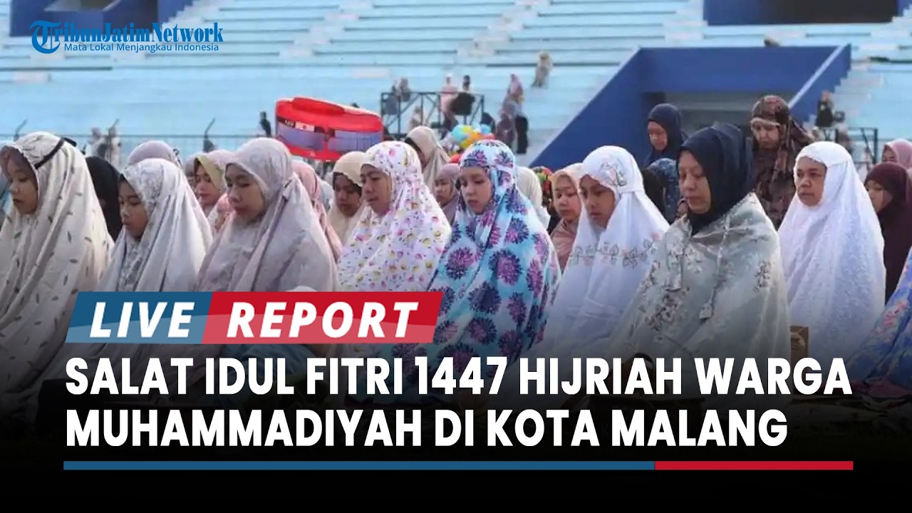 Suasana Salat Idul Fitri 1447 Hijriah Warga Muhammadiyah di Kota Malang