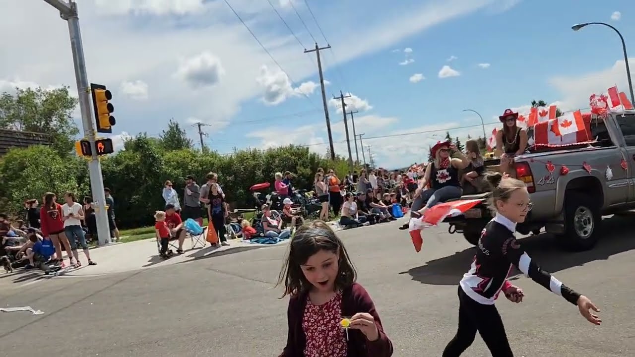 Grande Prairie Alberta Canada Day Parade + The End of A Northbound Grain Train Going To Rycroft