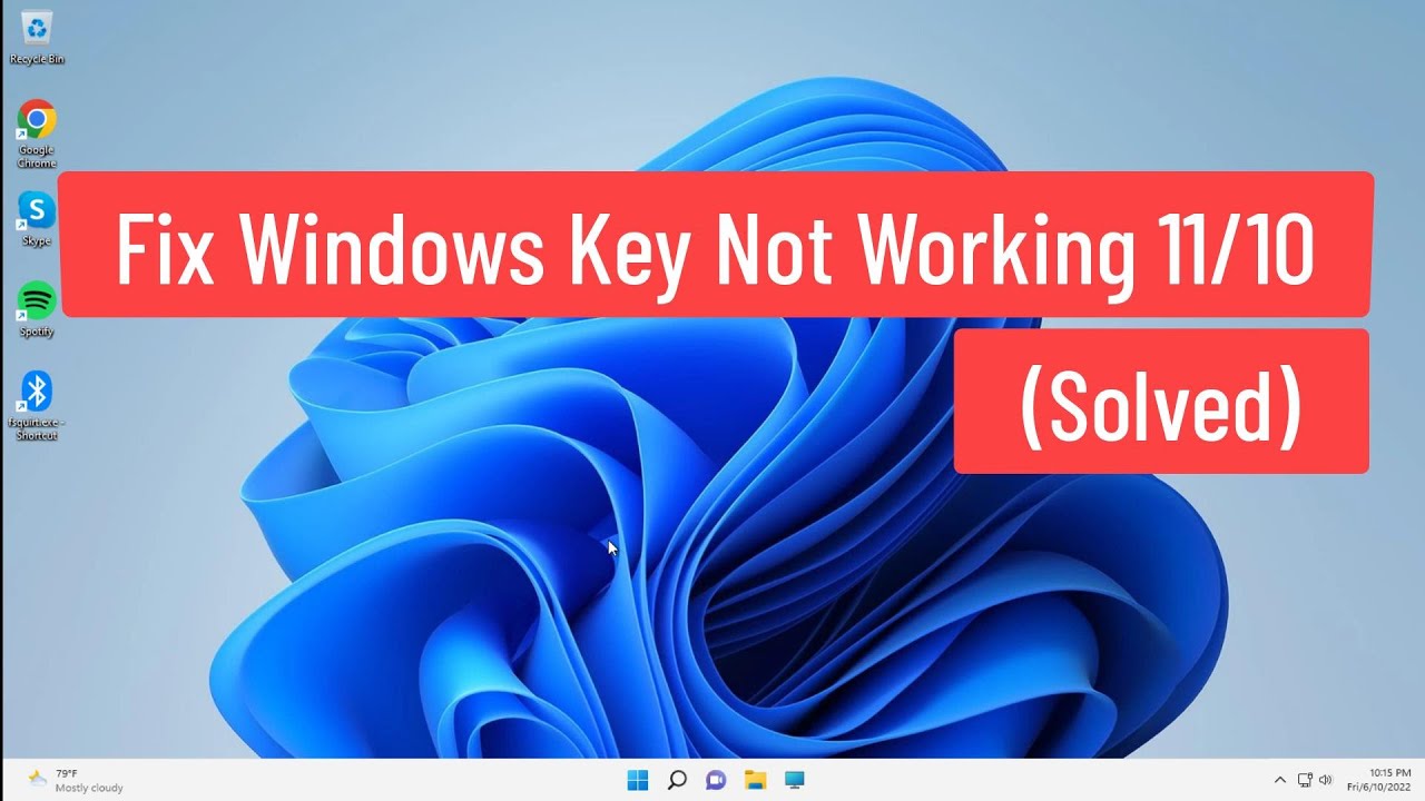Fix Windows Key Not Working Windows 11/10