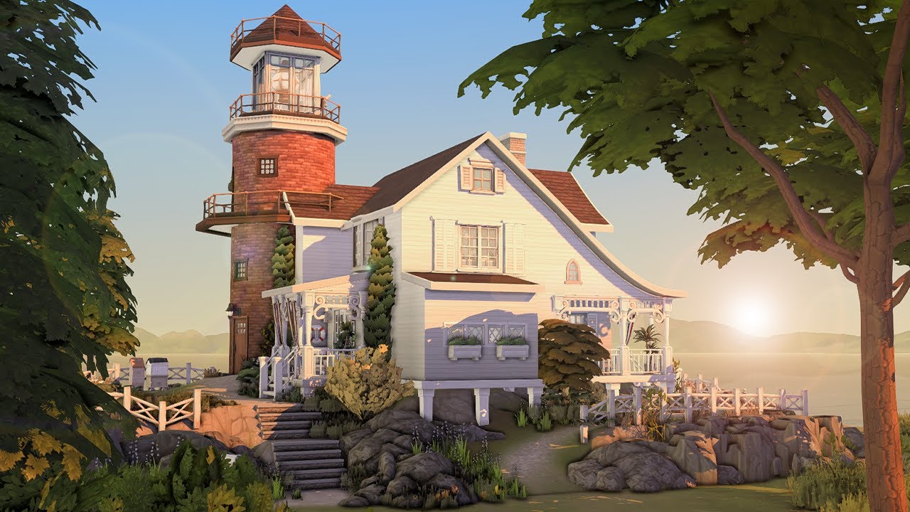 Lighthouse Family Home || The Sims 4: Speed Build