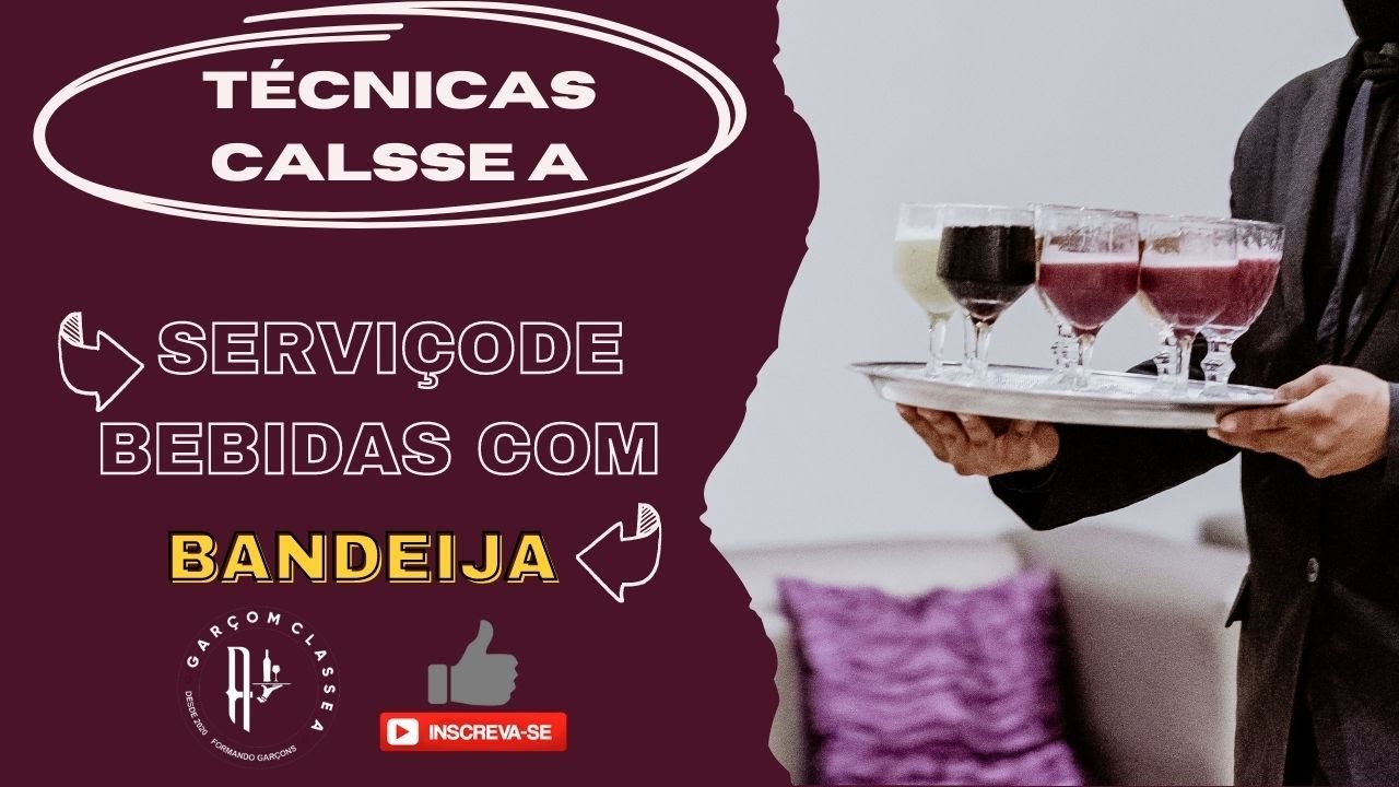 Serviço de Bebidas com bandeija
