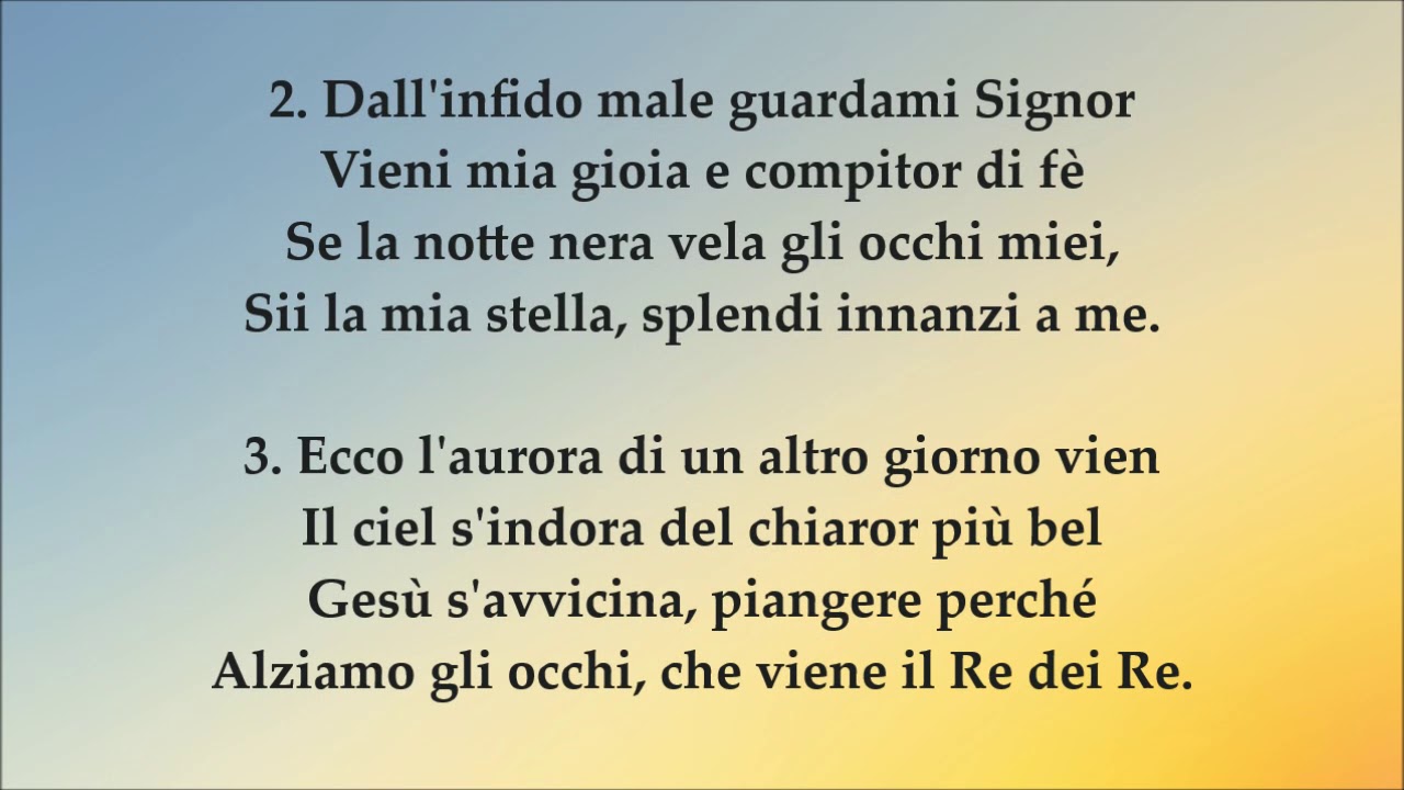 Prendi la mia vita (cantico strumentale con testo)