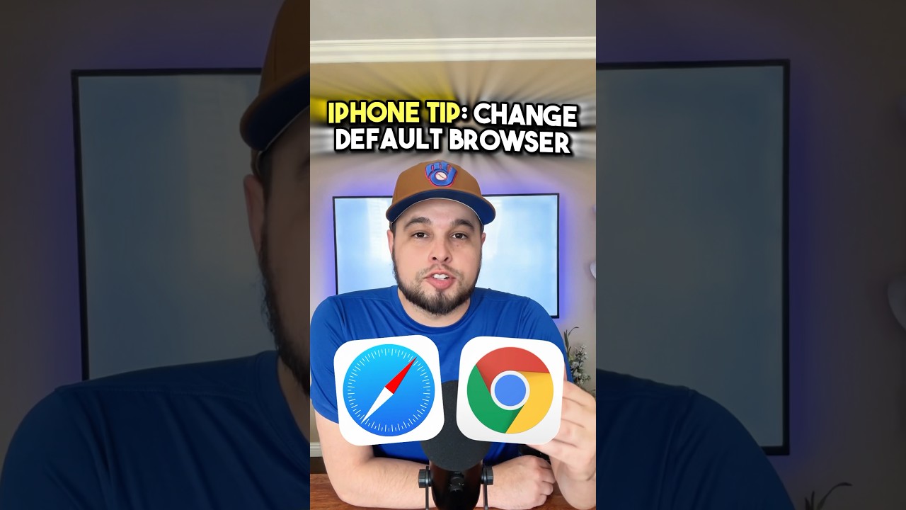 How to Change Browser on iPhone 👨🏻&zwj;💻👀 #iphonetips #safari #chrome