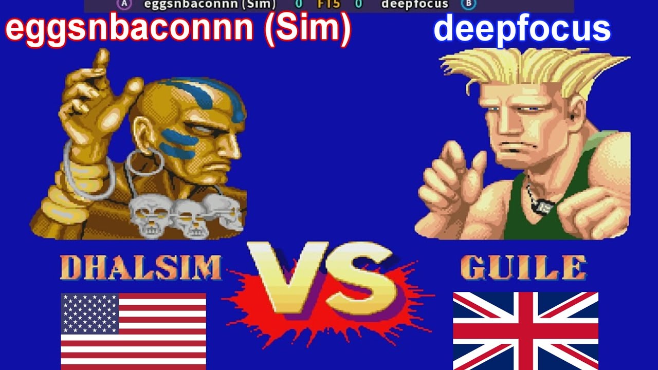 Street Fighter II': Hyper Fighting - eggsnbaconnn (Sim) vs deepfocus FT5