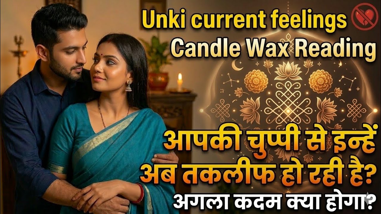 Aapki Chuppi Ka Asar🧿Unki Current Feelings Today | Candle Wax Reading🧿No Contact🧿Hindi Tarot Reading