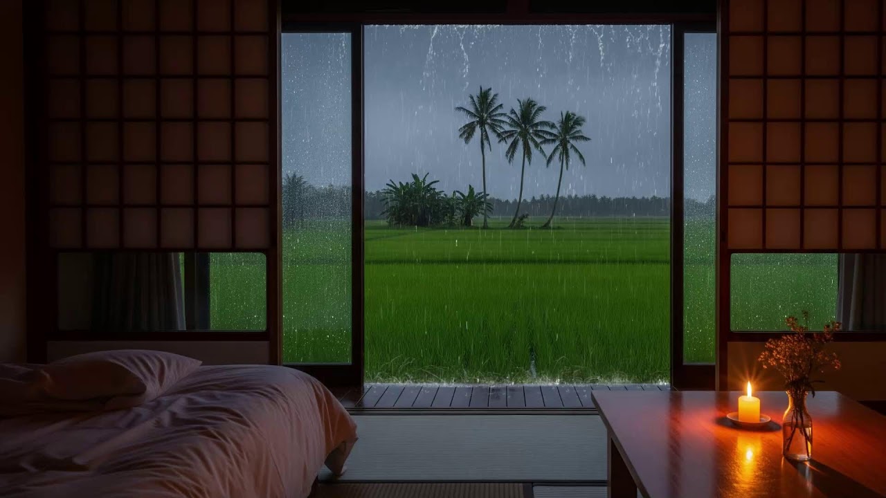 Peaceful Rain in Bedroom for Deep Sleep, Meditation & Calm Nights