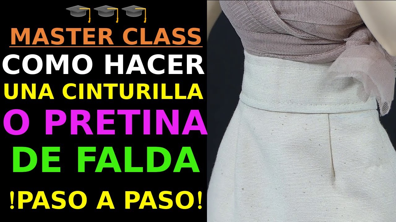 Como hacer la pretina de  falda o cinturilla  !Master Class! 🎓🎓🎓