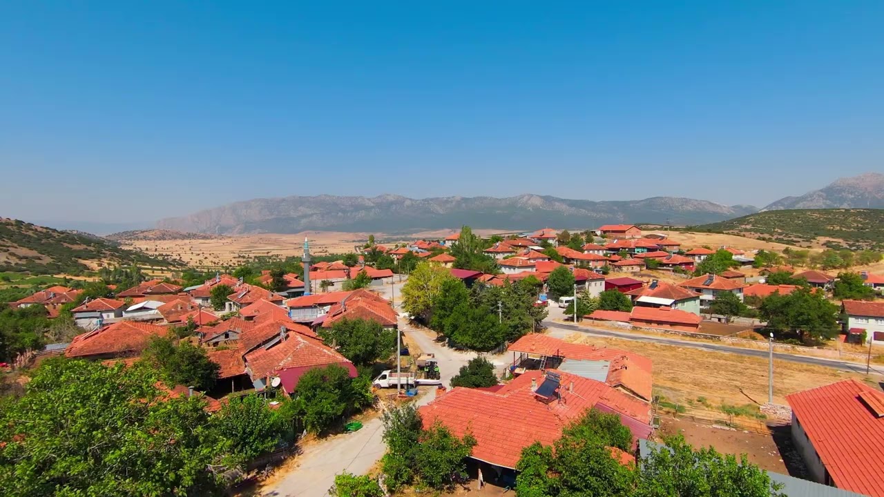 Burdur Yeşilova Çardak Köyü Tek Plan Dron Çekim