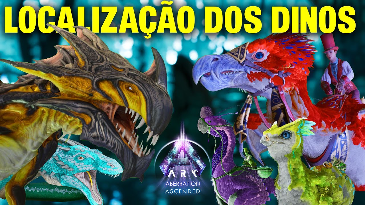 LOCALIZAÇÃO DINOS EM ARK SURVIVAL ASCENDED ABERRATION!