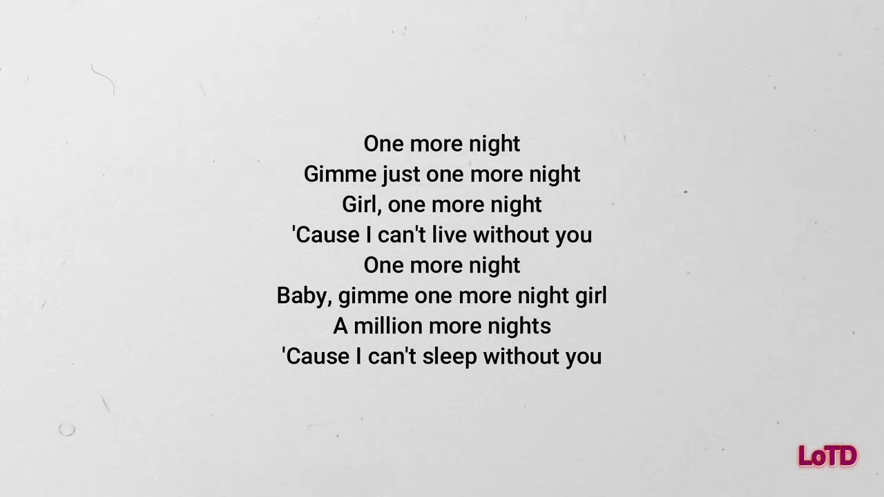 Busy Signal - One More Night (lyrics)