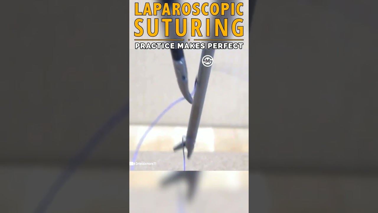 Laparoscopic Suturing and Knot Tying: Practice Makes Perfect #shorts #training #medical #laparoscopy