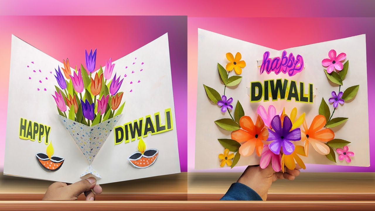DIY Diwali Pop up card / Handmade Diwali greeting card / How to make greeting card for Diwali