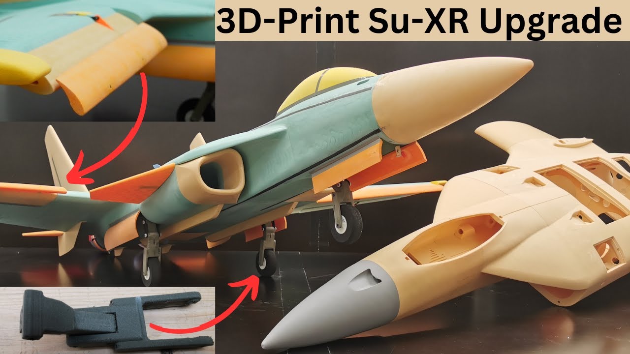 3D Printed RC Jet with Retracts and Moveable Slats + New 6S Lipo EDF Powerdrive