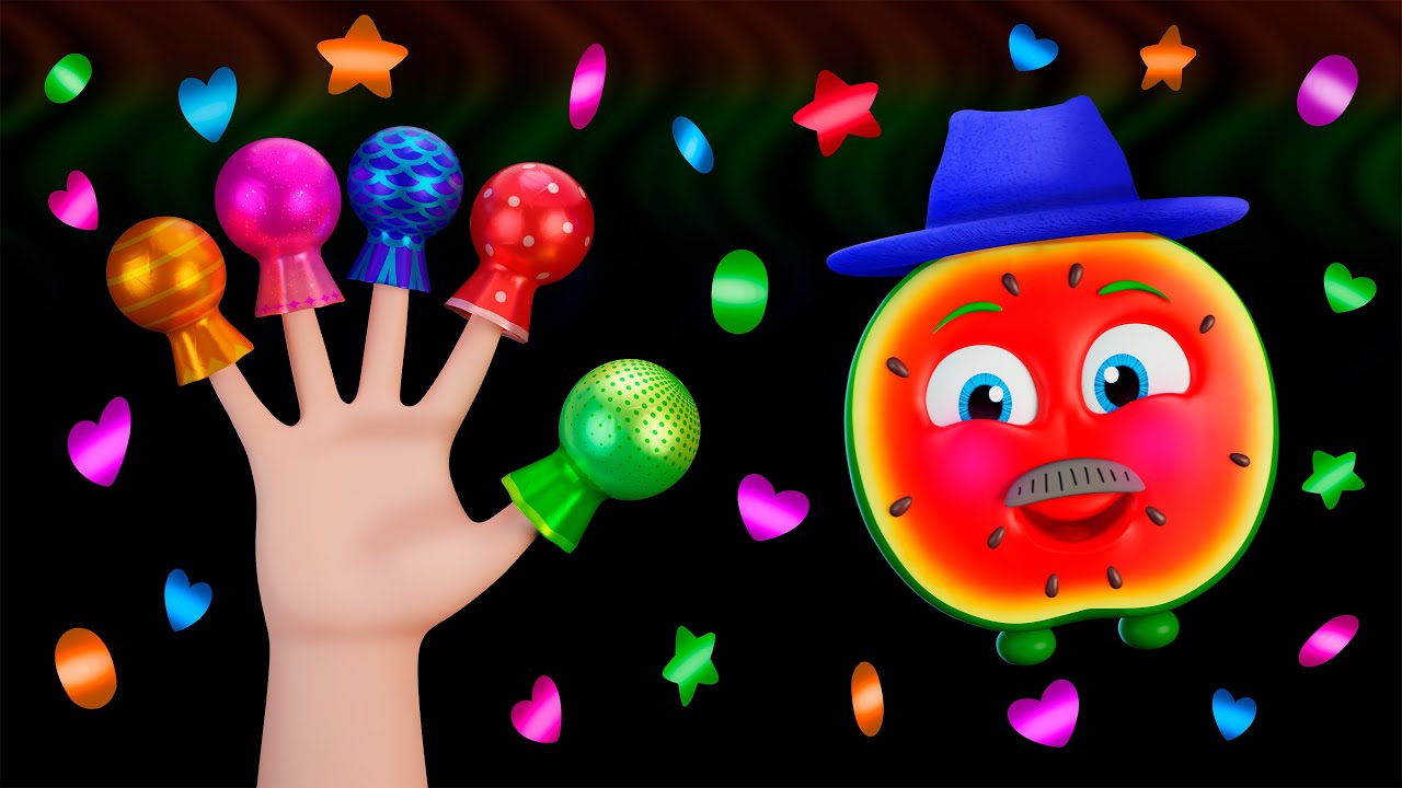 Familia Dedo de las Frutas 🖐️ Canciones Infantiles y Baile Sensorial | Funky Frutas Estimulación