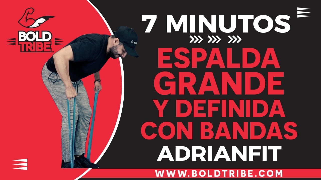 Los 5 MEJORES EJERCICIOS para ESPALDA con BANDAS ELÁSTICAS | #Adrianfit 🔥
