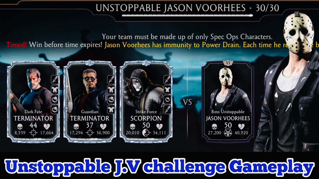 Part-1] Unstoppable Jason Voorhees challenge Bosses Battles Fights + Rewards | Mk Mobile