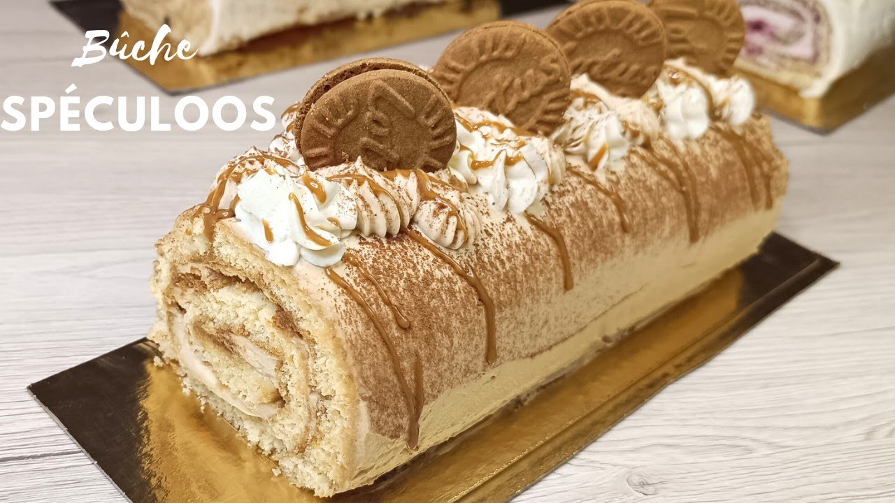 ❄️RECETTE De BÛCHE De NOËL Aux SPÉCULOOS❄️ 😋 rapide et facile #recette #bûche #noel #bûchedenoël