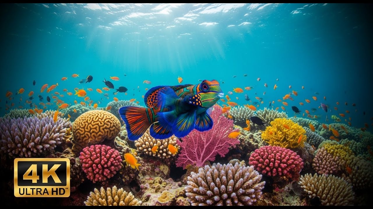 🐟 4K Aquarium Screensaver – Colorful Tropical Fish & Peaceful Ocean Ambience