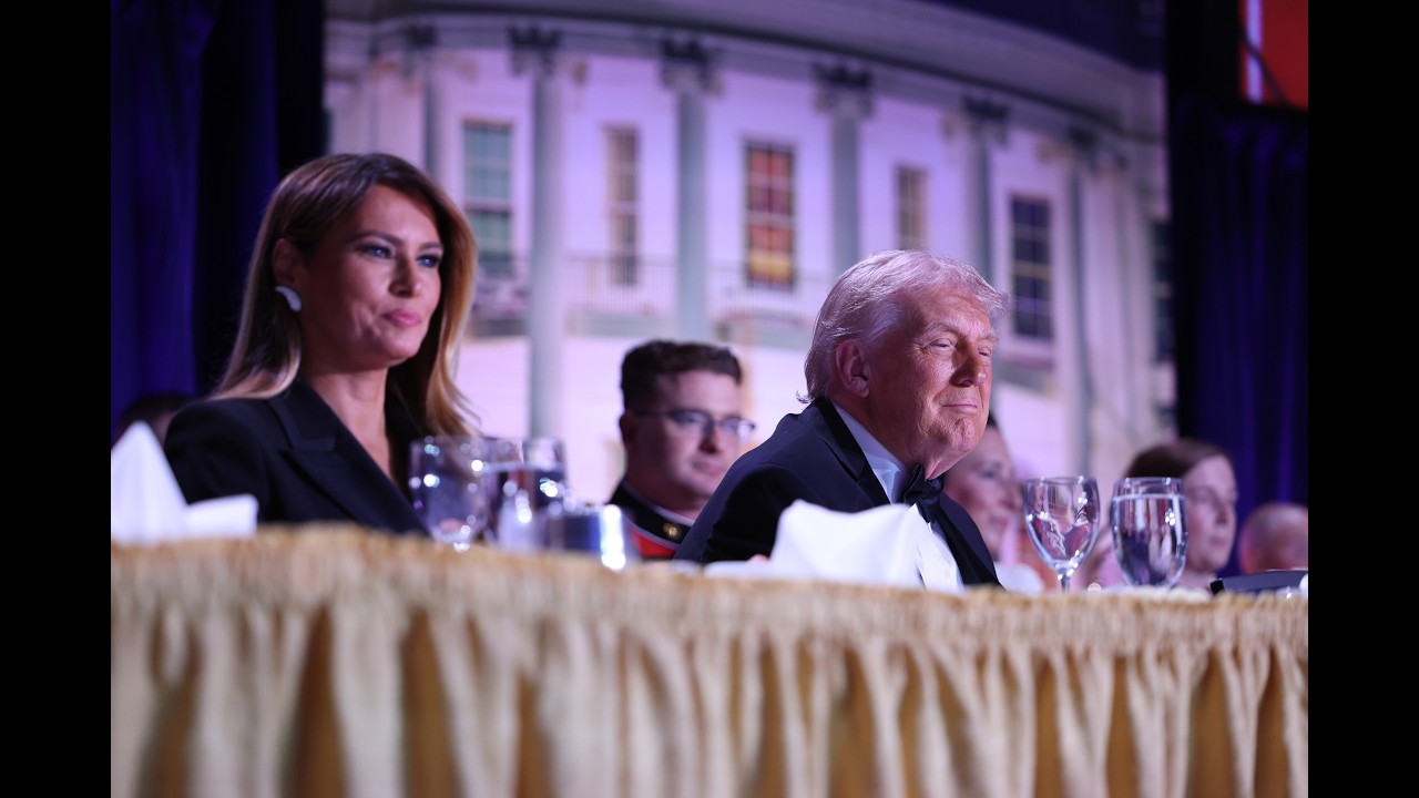 Donald Trump attends rescheduled White House Correspondents Association Dinner