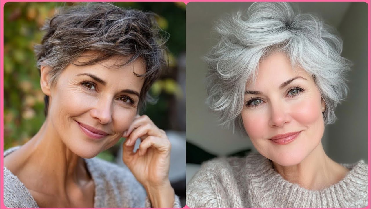 Elegant Hairstyles for Women Over 50+ 60+ 70+ / latest pixie cutting ideas 2026 #pixiecuts 
