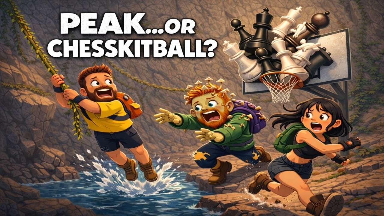 We Couldn't Peak… So We Invented Chesskitball!!! W/ @Pogalman (my brother) and @Spphire4pple