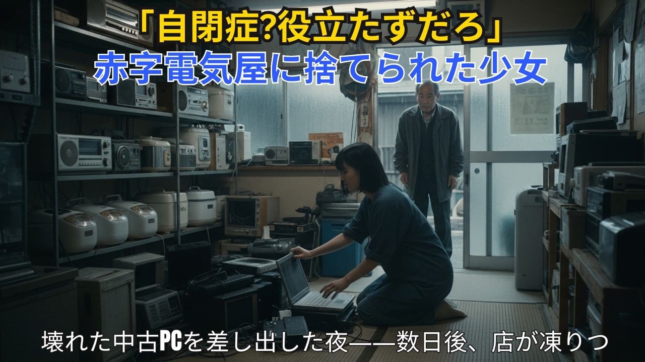 自閉症だと捨てられた少女を引き取った赤字電気屋営む店主 少女「これ頂戴」→壊れたはずの中古パソコンを渡した結果【奇跡が起きる】